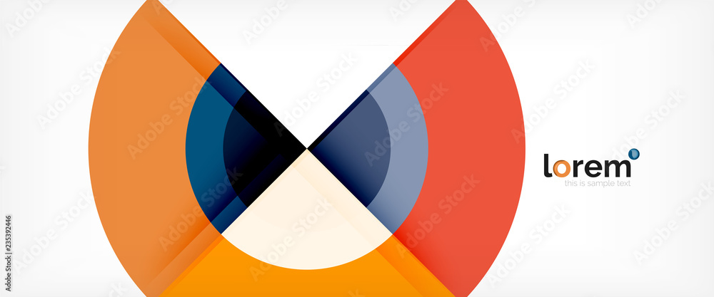 Modern geometric circles abstract background, colorful round shapes with shadow effects Modern geometric circles abstract background, colorful round shapes with shadow effects