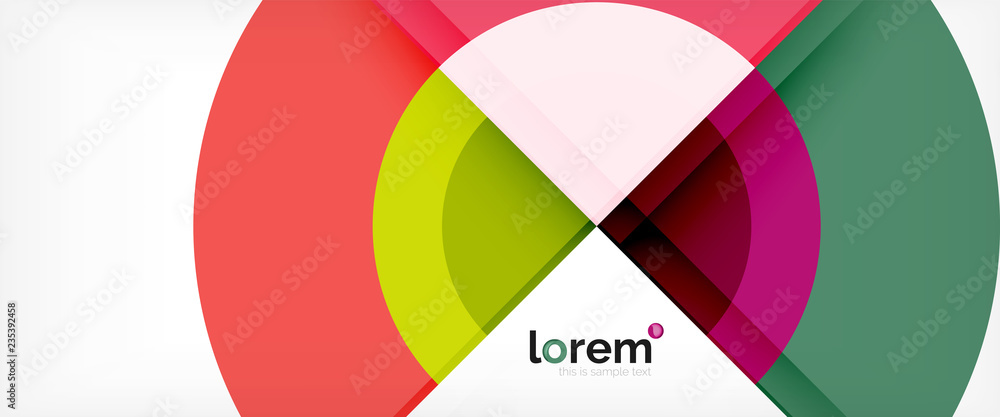 Modern geometric circles abstract background, colorful round shapes with shadow effects Modern geometric circles abstract background, colorful round shapes with shadow effects