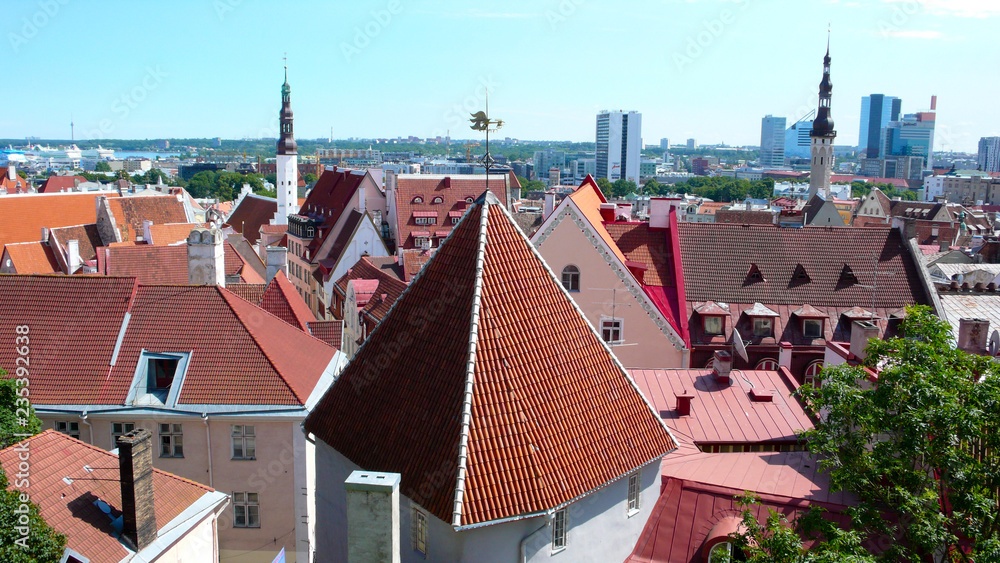 View of the Old City of Tallin, Estonia