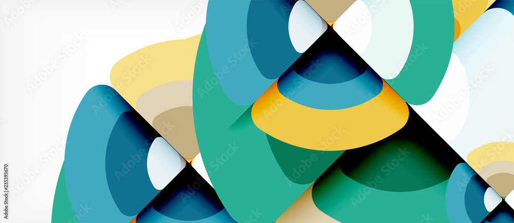 Circles and triangles geometric abstract background. Trendy abstract layout template for business or technology presentation or web brochure cover, wallpaper Circles and triangles geometric abstract background. Trendy abstract layout template for business or technology presentation or web brochure cover, wallpaper