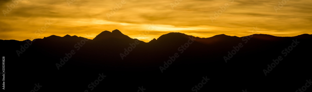 sunset over red rock canyon near las vegas nevada