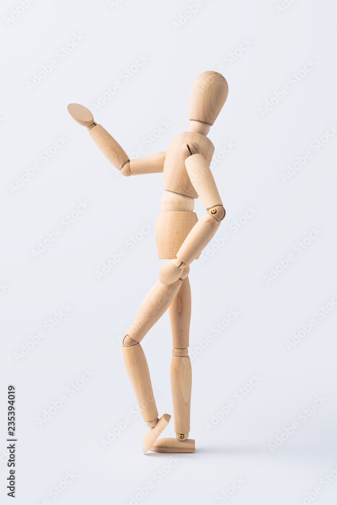 wooden mannequin with welcome gesture wooden mannequin with welcome gesture