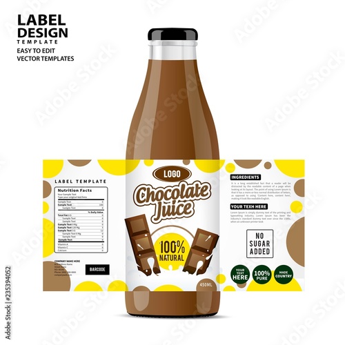 Bottle label, Package template design, Label design, mock up design label template