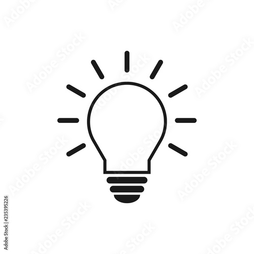 Light Bulb icon. Light Bulb line icon vector.
