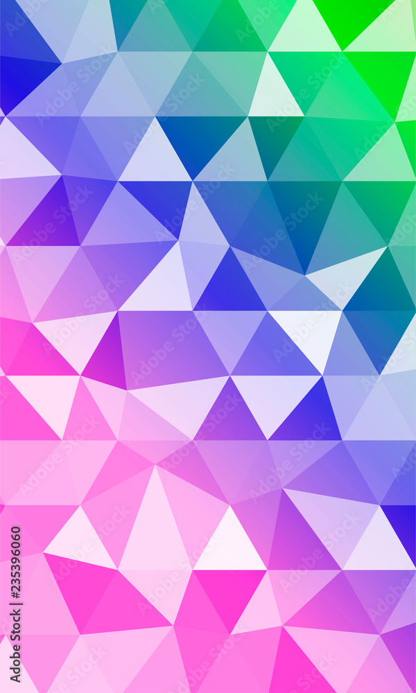 Bright multicolor geometric background of colored triangles. Origami. Vector illustration. Polygonal patterns for your presentations, business printing.