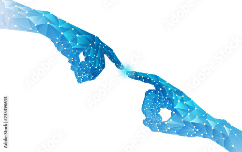 concept of technology connection, abstract digital futuristic background