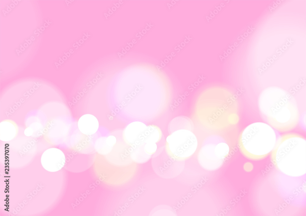 Abstract Bokeh Light on Pink Background