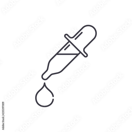 Eye drops line icon concept. Eye drops vector linear illustration, sign, symbol