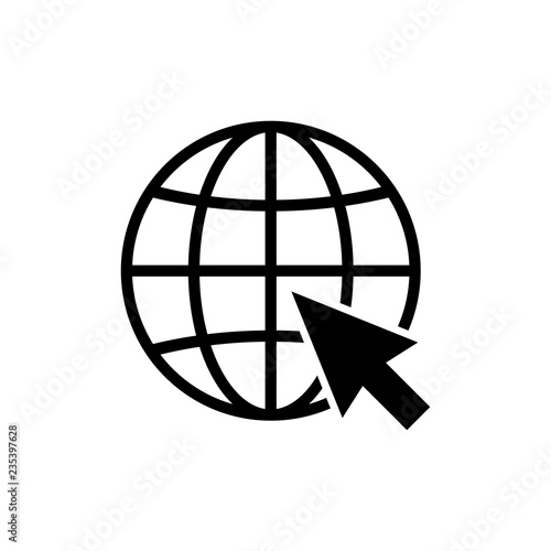 Web icon. Web icon page symbol for your web design. Internet world vector