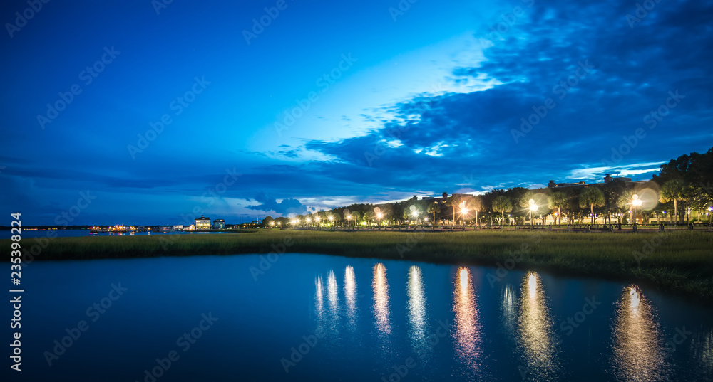 Fototapeta premium Charleston South Carolina widoki o zachodzie słońca