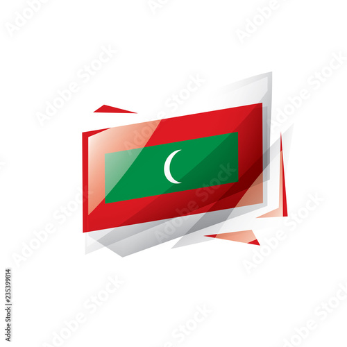 Free Download Maldives flag, vector illustration on a white background - GFXLoad