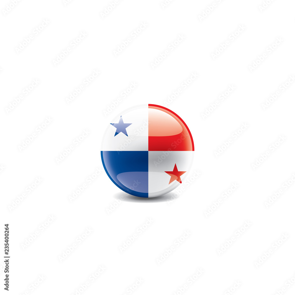 Naklejka premium Panama flag, vector illustration on a white background