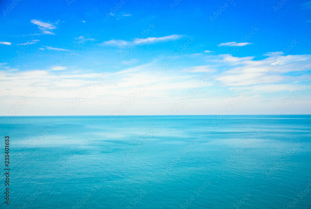 Fototapeta premium Sea ocean and blue sky.