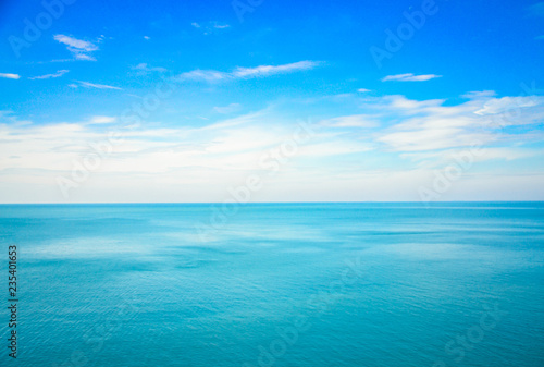 Sea ocean and blue sky.