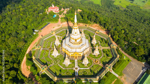 Giant pagoda  Phra Maha Chedi Chai Mongkol Temple, Province Roi Et Thailand, Giant cetiya.