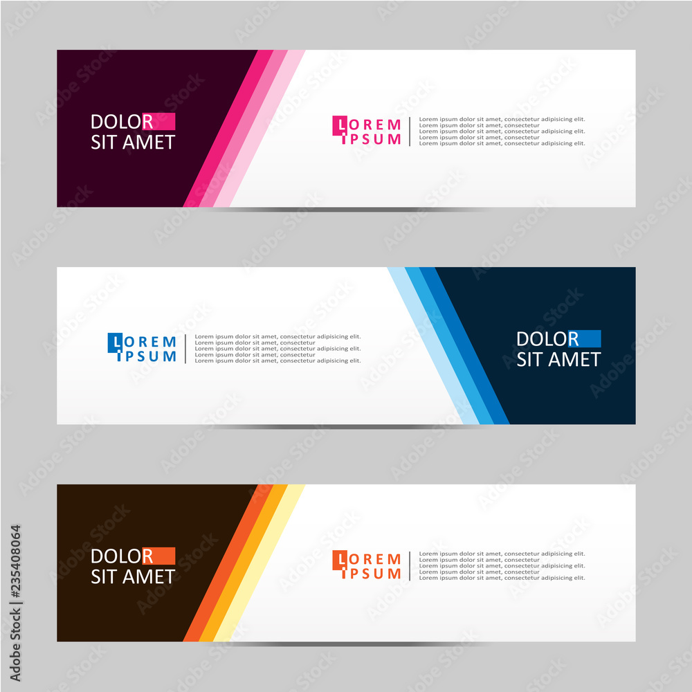 Vector abstract geometric design banner web template. Vector abstract geometric design banner web template.