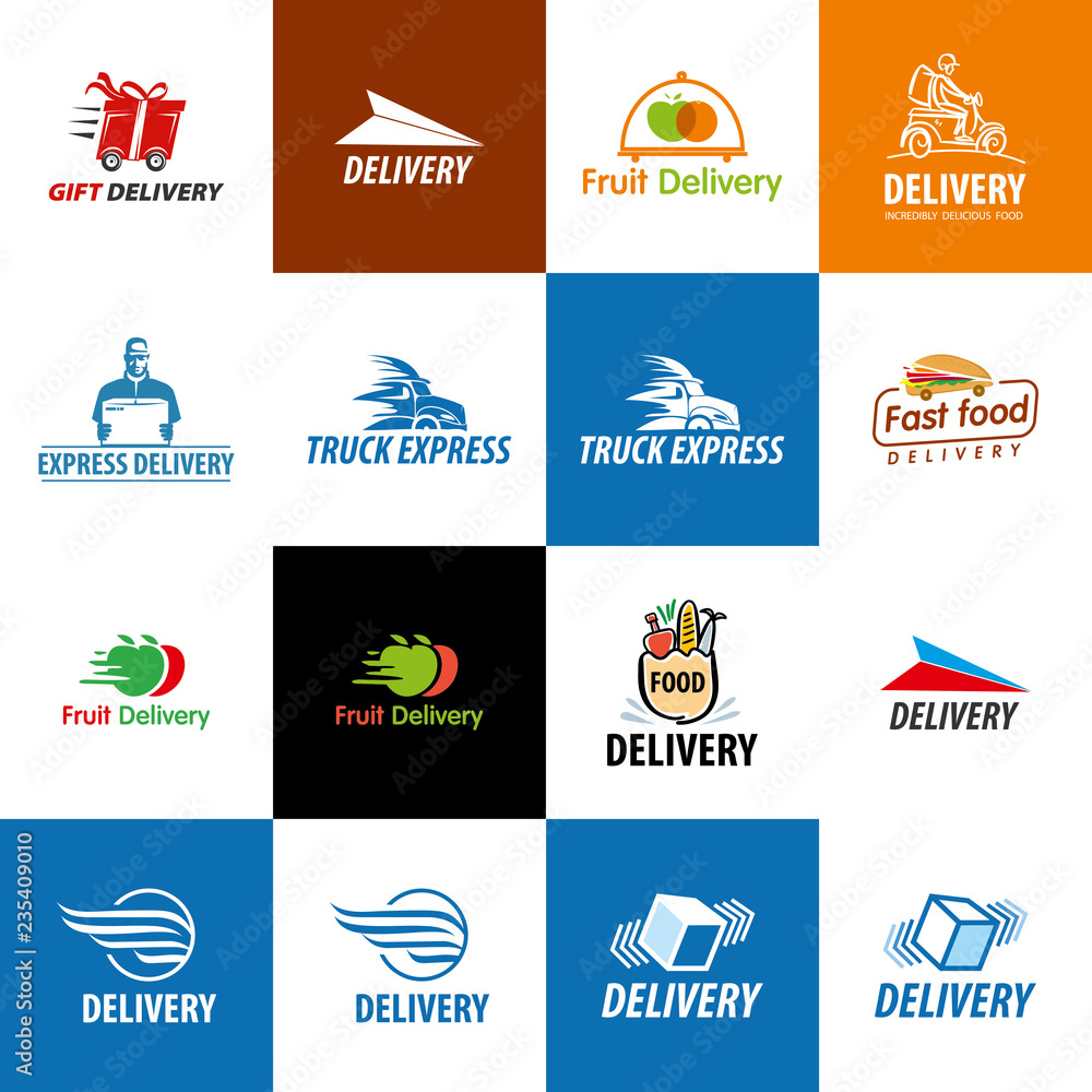 Delivery, shipping set icons. Vector illustration