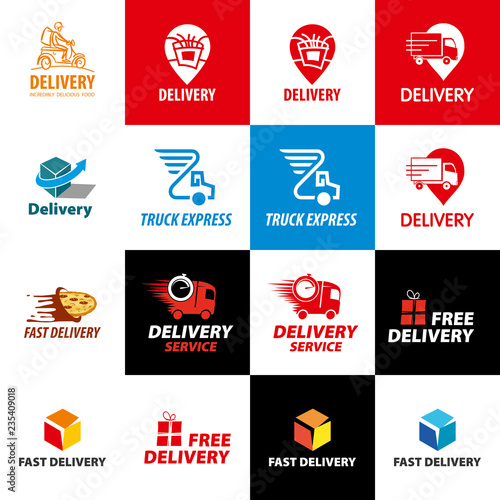 Delivery, shipping set icons. Vector illustration