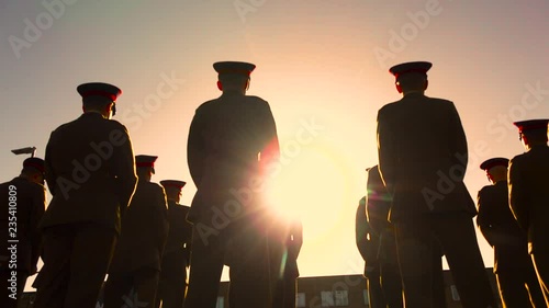 Soldiers in silence at ceremony