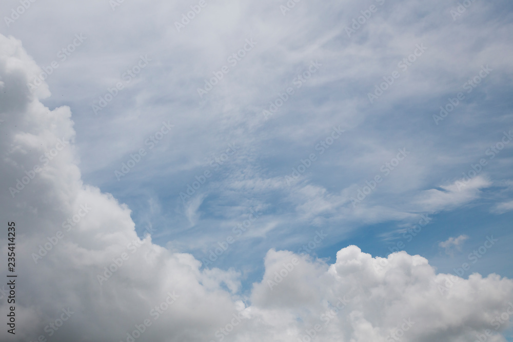 Obraz premium Blue sky with beautiful clouds.