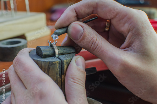 Desktop for craft jewellery making with professional tools.