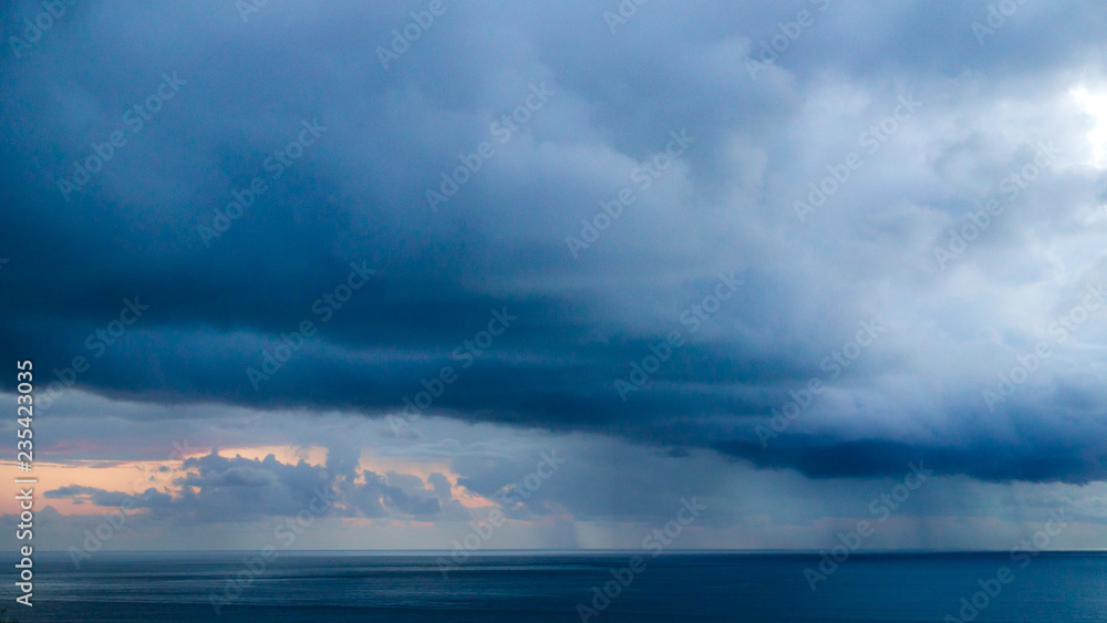 A tropical storm over the ocean