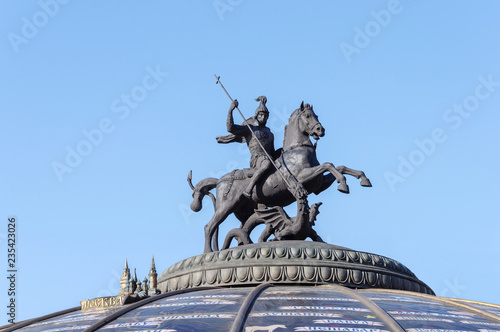 Statue of St. George the Victorious in Moscow photo