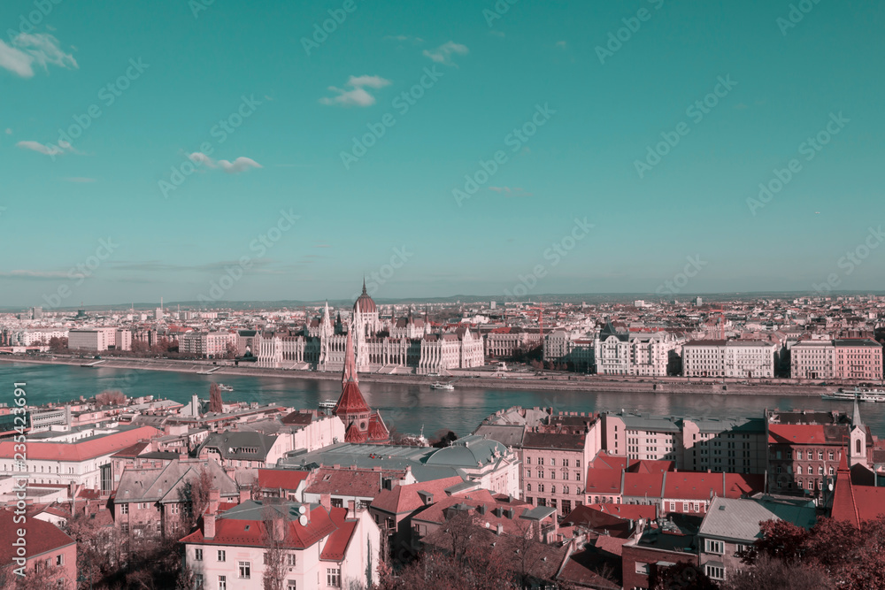 Budapest, Hungary - cityscape, view on the city, landmark, tourist destination. Selective focus.