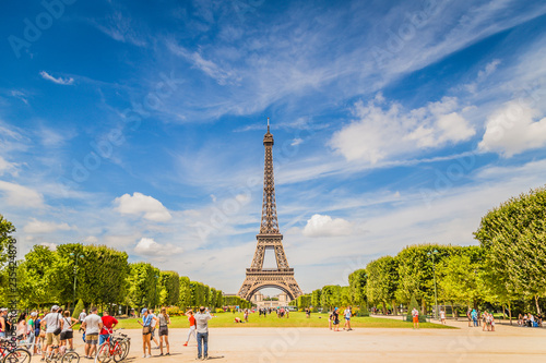 Eiffel tower in summer