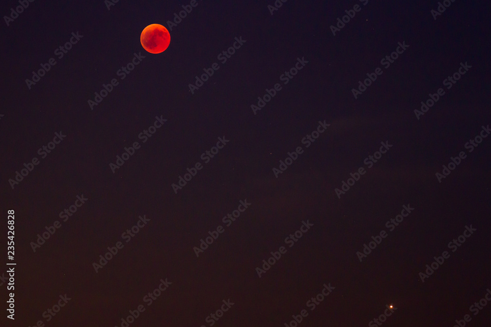 Eclipse of moon, moon of blood. Mars in opposition Eclipse of moon, moon of blood. Mars in opposition