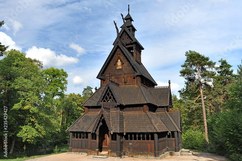 The wooden church in Norway.