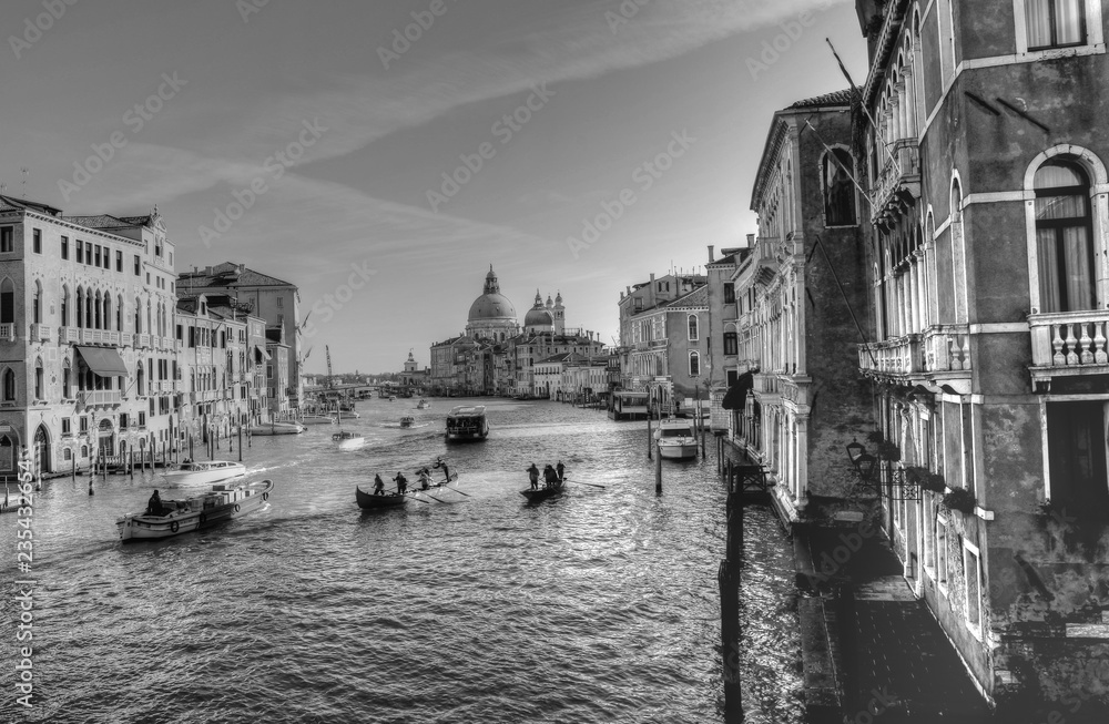the Grand Canal in the Accademia district, Venice