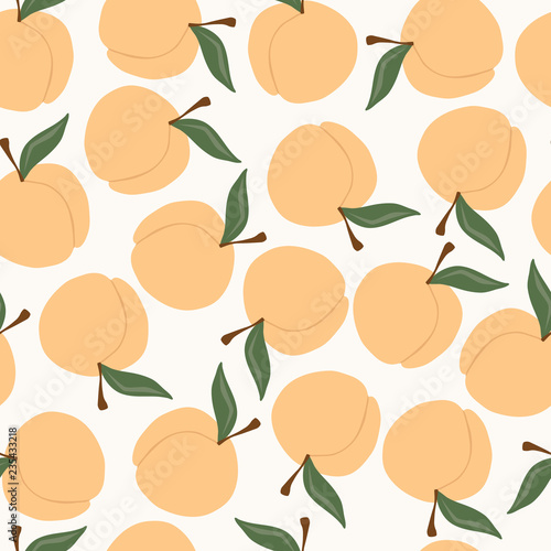 Seamless peach pattern