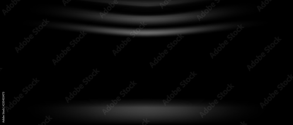 black stage curtain wallpaper and studio room banner background Stock  Vector | Adobe Stock