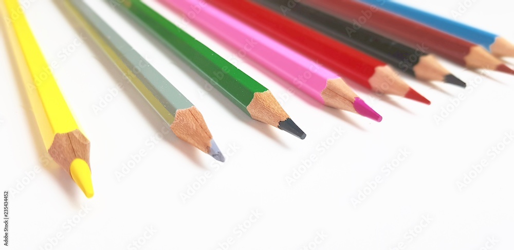 Pencils of various colors