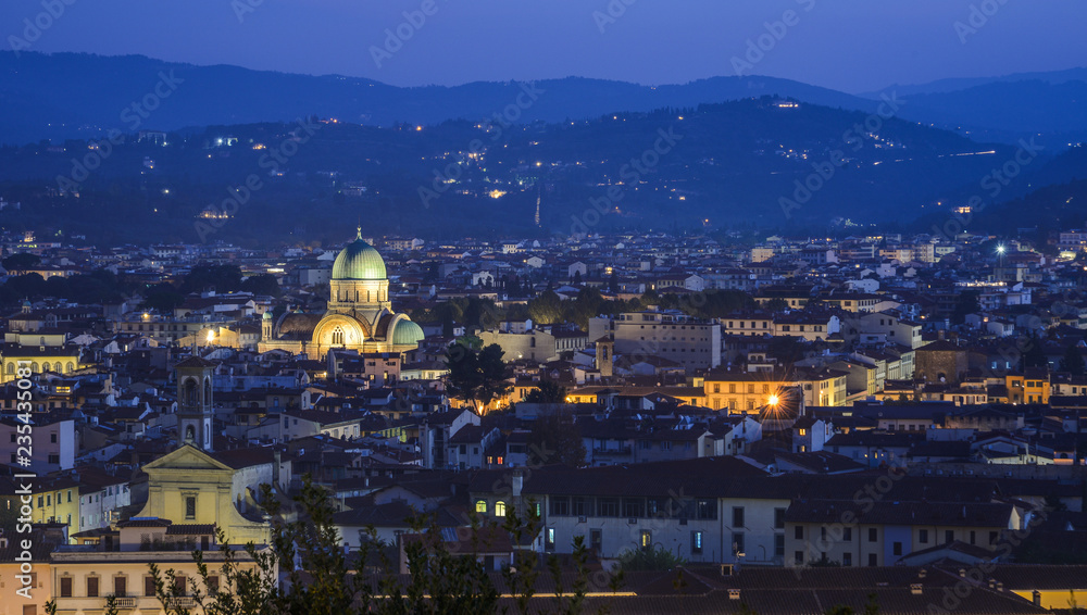 Cityscape of Florence (Italy) at night