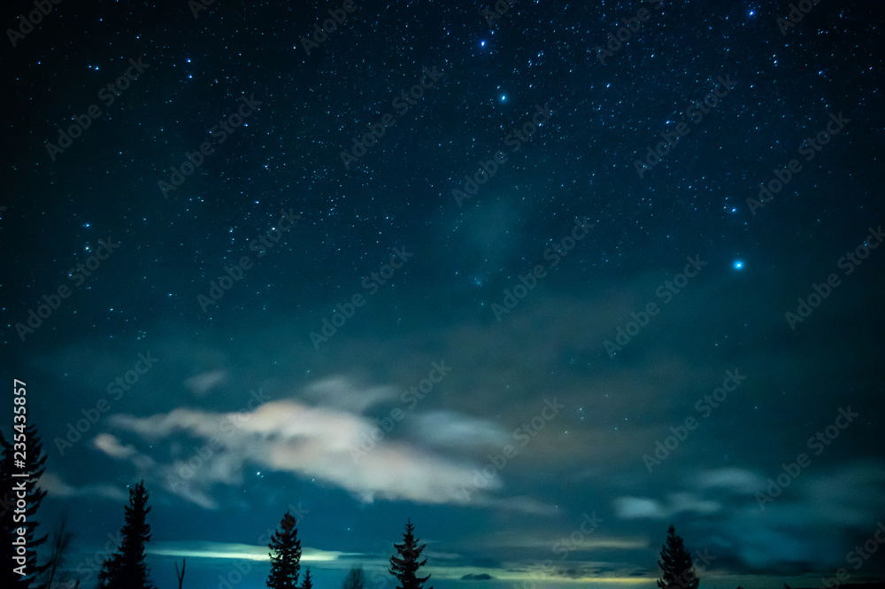 Starry night in the Carpathians