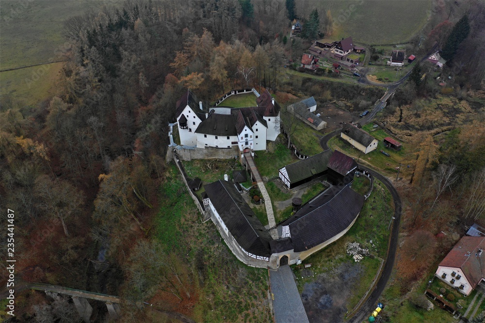 Seeberg in Tschechien aus der Luft