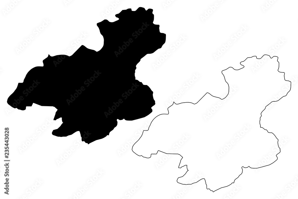 Karabuk (Provinces of the Republic of Turkey) map vector illustration, scribble sketch Karabük ili map Karabuk (Provinces of the Republic of Turkey) map vector illustration, scribble sketch Karabük ili map