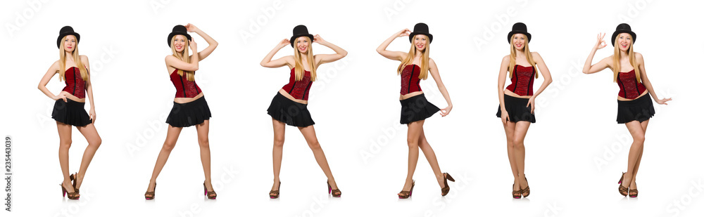 Woman magician isolated on white Woman magician isolated on white