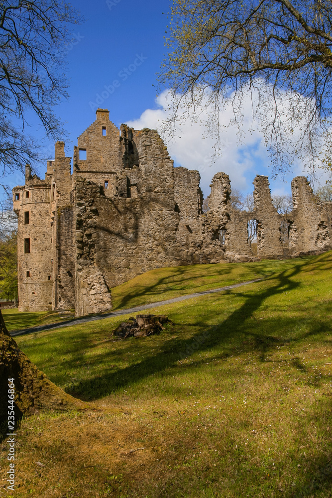 ancient ruin of Huntly Castle, Scotland, Great Britain