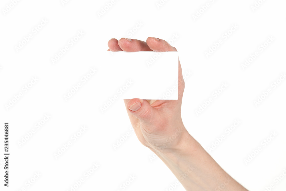 hand holding blank card isolated with clipping path
hand holding blank card isolated with clipping path