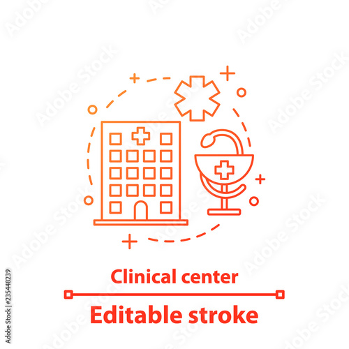 Clinical center concept icon