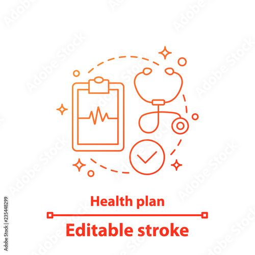 Health plan concept icon