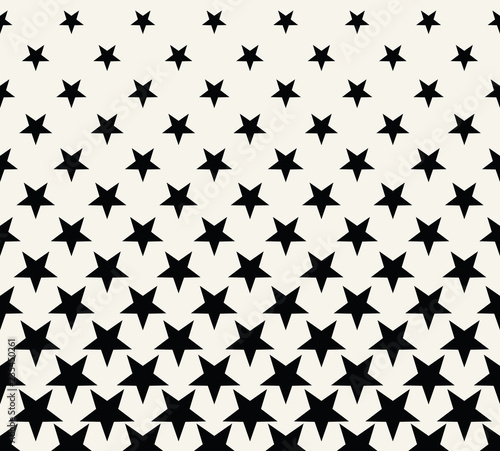 Geometric halftone vector pattern with stars. Usable as border, design element or background. © sunspire