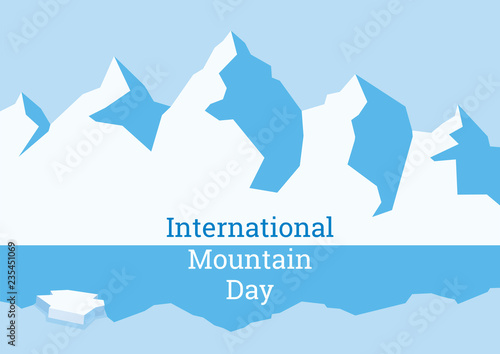 International Mountain Day vector. Winter mountains vector illustration. Background with a polar landscape. Arctic landscape background vector. Important day