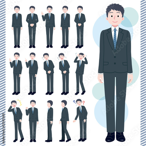 タイトル	男性　スーツ　素材セット