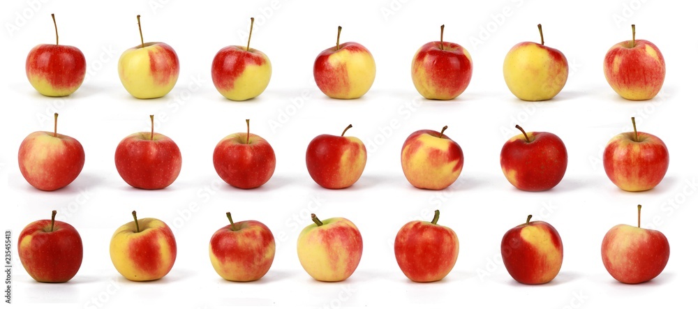 Red ripe apple, big set of different Red apples isolated on white Red ripe apple, big set of different Red apples isolated on white