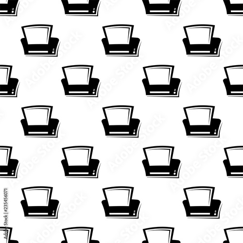 Printer Icon Seamless Pattern, Ink Jet, Laser Printer