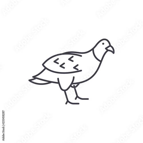 Orlan line icon concept. Orlan vector linear illustration, sign, symbol